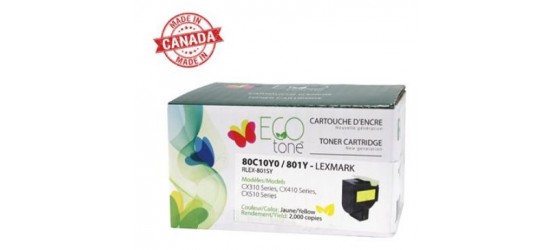 Lexmark 80C1SY0 (801SY) Yellow Remanufactured Laser Cartridge 